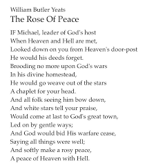 The Rose Of Peace William Butler Yeats Writing Quotes Beautiful Poetry William Butler Yeats