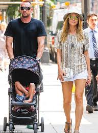Nina agdal, who grew up playing basketball in her native denmark, has appeared in six si swimsuit issues. Heidi Klum S Daughter Takes A Joy Ride On Martin Kristen S Shoulders On Sweet Stroll Through Big Apple Daily Mail Online