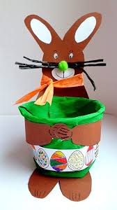 Osterhase Mit Korb Aus Becher Ostern Basteln Ostern Hasen Basteln Osterkorb Basteln Kinder Basteln Ideen Ostern