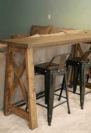 Tiki bar on the jersey shore made from 8 discarded pallets and some lumber wood. 17 Homemade Bar Table Plans You Can Build Easily