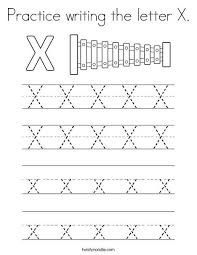 Practice Writing The Letter X Coloring Page Writing Practice Alphabet Letter Activities Alphabet Practice