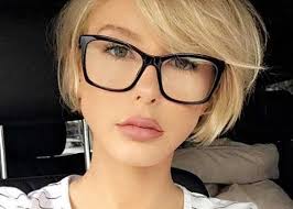 Stylish Ideas For Short Blonde Hair Lovers With Images Short Hair Glasses