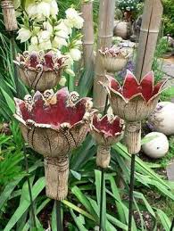 Keramik Teelicht Gartenkeramik Keramik Projekte Keramik Blumen