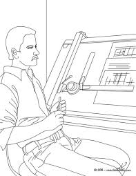 Architect Drawing Out A Bluepirnt Coloring Page Amazing Way For Kids To Discover Job More Or Coloring Pages Geometric Coloring Pages Shopkins Colouring Pages