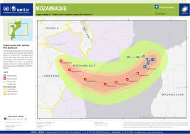 Mozambique Tropical Cyclone Idai Path And Wind Speed Zone