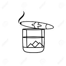 Whiskey glass on barrel vertical. Whiskey Glass With Ice Cubes And Cigar Royalty Free Cliparts Vectors And Stock Illustration Image 53433329