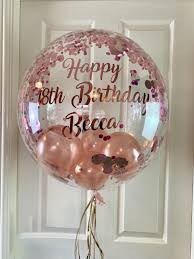 Personalised Birthday Balloon Helium Inflated Balloon Bespoke Balloon Rose Gold Balloon Balloon In A Box Balloon Delivery Confetti Balloon Birthday Balloons Birthday Balloon Decorations Rose Gold Balloons