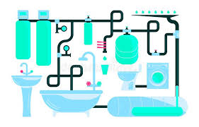 Plumbing comprises of a network of valves, pipes, and other components. Plumbing Manifold System Tubing Stock Vector Illustration Of House Logo 153941250