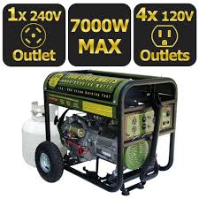 7 000 Watt Clean Burning Lpg Propane Gas Powered Electric Start Portable Generator Portable Generator Generation Propane Gas Grill
