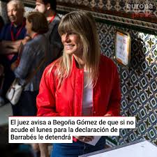 Europa Press - El juez Peinado avisa a Begoña Gómez, esposa del presidente  del Gobierno, que tiene la "obligación" de acudir a los juzgados de Plaza  de Castilla para seguir la declaración