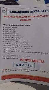 Umr pt chang shin garut. Terkini Pt Changshin Reksa Jaya Garut