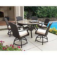 Member S Mark Heritage 7 Piece Balcony Height Dining Set With Premium Sunbrella Fabrics Outdoor Dining Furniture Patio Furnishings Outdoor Patio Decor