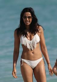 Good photos will be added to photogallery. Padma Lakshmi Wearing A White Bikini In Miami Beach Celebrityslips Com