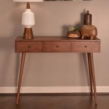 Thanks to this fashionable console table you will be able to save space in your narrow hallway. Mid Century Modern Console Tables Hayneedle