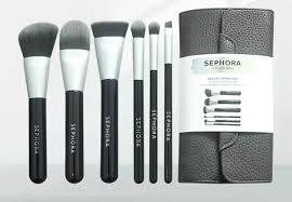 Sephora Charcoal Deluxe 6/Pcs MakeUp Brushes Set
