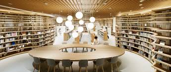 River Inspired Japanese Library Becomes A Favorite Meeting Point For Kids Public Library Design Library Architecture Library Lighting