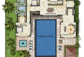 Middle u shaped house plans with courtyard pool. U Shaped House Plans With Pool Courtyard House Plans U Shaped Houses Pool House Plans