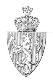 En hjelm med engelsk kongekrone, hjelmtegn. Riksvapen Slektshistoriewiki