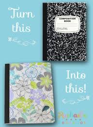 Diy Journal Out Of Composition Notebook Rachael S Booknook Diy Journal Composition Notebook Altered Composition Books
