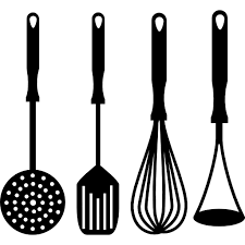 Four Cooking Accessories Set For Kitchen Free Vector Icons Designed By Freepik Cooking Accessories Kitchen Free Icons