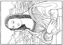 The Mona Lisa Painting By Leonardo Da Vinci Renaissance Printable Coloring Book Page Art Renaissance Art Coloring Books
