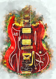 This was about a 50w hybrid unit, employing a tube/valve preamp and a transistor power amp. Billy Gibbons Red Guitar Poster By Abraham Szomor Displate