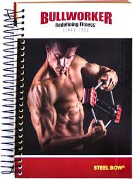 bullworker steel bow spiral bound instructional manual with 90 day fitness routine and planner