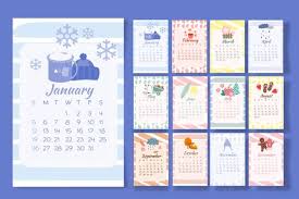 Download Calendar 2020 With Seasonal Elements For Free Calendar 2020 Free Printable Calendar Free Calendar