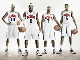 America #1 basketball jersey (red, white & blue). Usa Basketball Olympic Team Nike Uniforms Photos