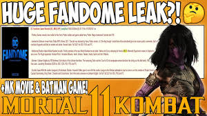 Mortal kombat is an upcoming american martial arts fantasy action film directed by simon mcquoid (in his feature directorial debut) from a screenplay by greg russo and dave callaham and a story by. Mortal Kombat 11 Huge Dc Fandome Leak Smoke Mileena Ash Williams Mk Movie Trailer More Youtube