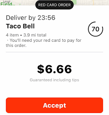 The directions will either say red card order or place order and pay the red card must be used at the restaurant listed on the app. It Was An Honor Dashing With You All Here I Go Doordash