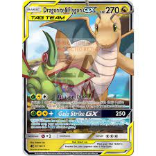 This trio tag team gx pokemon card will be new cosmic eclipse set and it might be the cutest tag team ever! Dragonite Flygon Gx Tag Team Custom Pokemon Card Zabatv