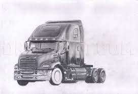 Firstly, draw a rectangle shape with rounded edges, in the middle of the paper. How To Draw A Mack Truck Step By Step Drawing Guide By Duskeyes969 Dragoart Com