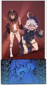 genshin impact, furina (genshin impact), hu tao (genshin impact), 2girls,  absurdres - Rule 34 World