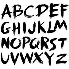 Hand Drawn Font Brush Stroke Alphabet Grunge Style Hand Drawn Typography Alphabet Typography Hand Drawn Hand Drawn Fonts