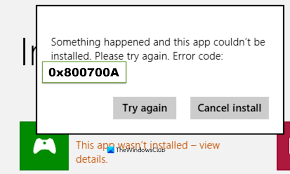 Fix 0x800700AA Microsoft Store error on Windows 1110