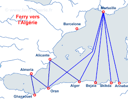 Ferry Vers L Algerie Map Chart Map Screenshot