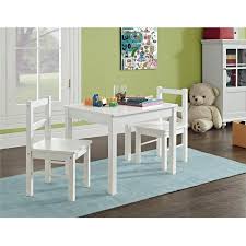 Hazel Kids 3 Piece Set Table And Chair White Walmart Com White Kids Table Kids Table And Chairs Wooden Table And Chairs