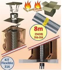 Tubage cheminee galva support plancher en galva pour tubage double paroi ten bricozor, les conduits de fumée personnalisés et sur mesure 2018 domestic price book, support mural pour 100 mm galvanisé tubage center, conduit inox galva pack échangeur puisage d air 160 poujoulat. Kit Tubage Flexible Avec Accessoires Raccord Pour Cheminee Ou Conduit Maconne Prosynergie