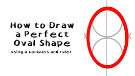How to Make a Perfect Oval Shape using a Compass and Ruler