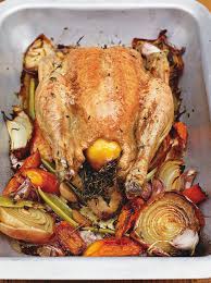 A whole, unstuffed chicken should be roasted for 1 hour and 40 minutes, while a whole stuffed chicken should be roasted for 2 hours and 10 minutes. Perfect Roast Chicken Recipe Jamie Oliver Christmas Recipes