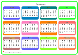 Calendrier 2021 à imprimer pdf et excel icalendrier. Calendriers