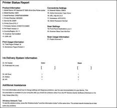 Black And White Test Print Page Image Example Of A Printer Status Report Self Prints Printer