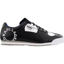 Puma & karl lagerfeld collaborate on posthumous polka dot roma release: Puma Roma Polkadot Lace Up Sneakers Black Mens Lace Up Sneakers