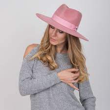 Capri Walrus Hats Pink Wide Brim Wool Felt Fedora Hat Women Hats Fashion Outfits With Hats Fedora Hat Women