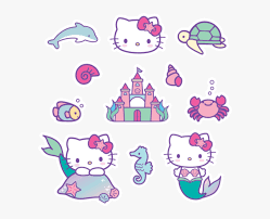 Transparent Hello Kitty Mermaid Stickers Hello Kitty Mermaid Hd Png Download Is Free Transparent Png Image To Explore Mor Mermaid Sticker Hello Kitty Kitty