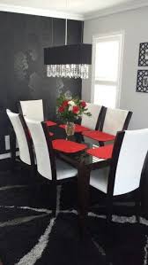 Dining Room Elegance Black And White Theme With Red Accents Black Dining Room Red Dining Room White Furniture Living Room