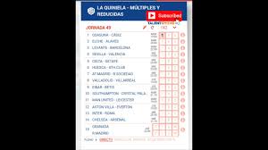 History and etymology for quiniela. La Quiniela Jornada 49 Youtube