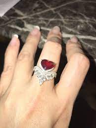 Stunning Heart Shape Ruby And Diamond Ring Heart Shaped Wedding Rings Heart Shaped Diamond Ring Heart Shaped Ruby Rings
