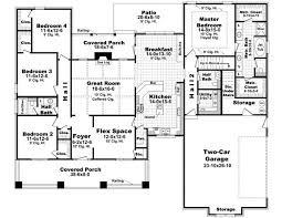 2 bedroom house plans are a popular option with homeowners today because of their affordability and small footprints (although not all two bedroom house plans are small). House Plan 59198 Craftsman Style With 2400 Sq Ft 4 Bed 2 Bath 1 Half Bath Coolhouseplans Com